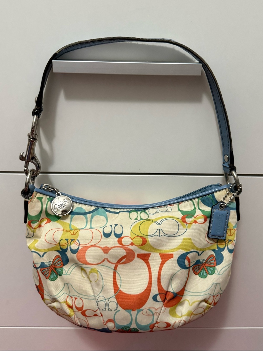 Vintage Y2K Coach Multicolor Optic Butterfly Demi 🦋